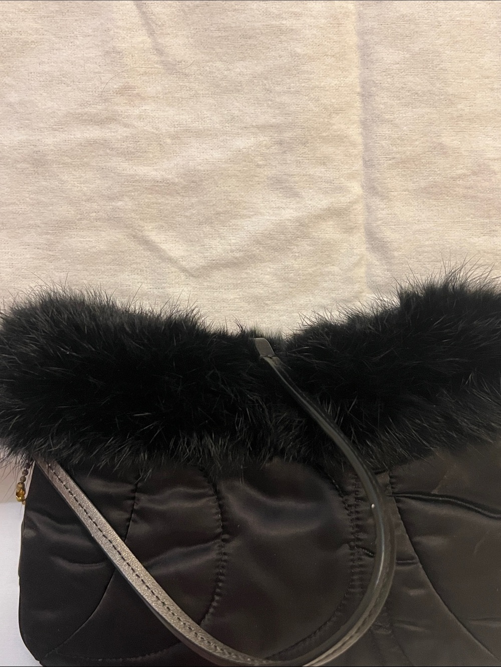Coach black rabbit 🐰 fur